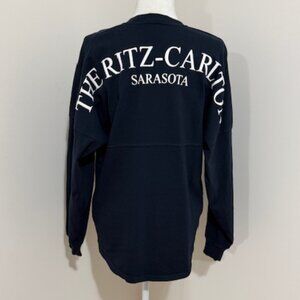The Ritz Carlton Sarasota FL Spirit Jersey Navy Blue Long Sleeve Shirt Size S